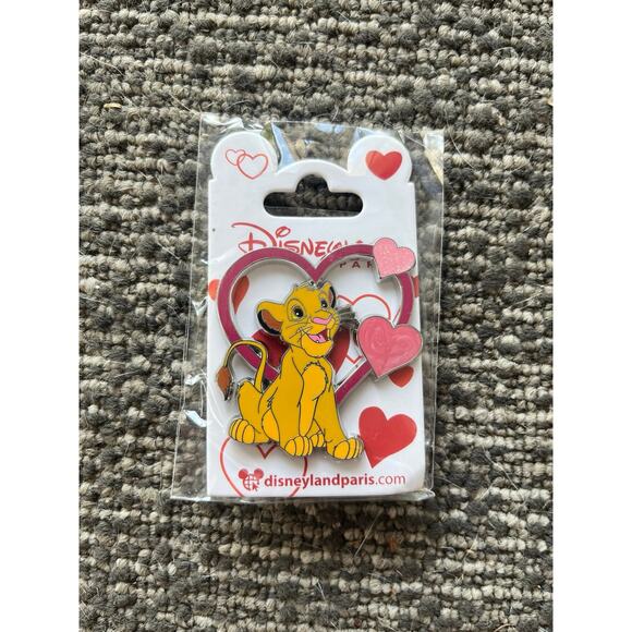 Disney Jewelry - Disney Pin DLRP DLP Simba Hearts Valentine's Pin Lion King